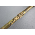   Chinese Brass Copper Zodiac Dragon Phoenix Beast Lucky Smoking Pipe